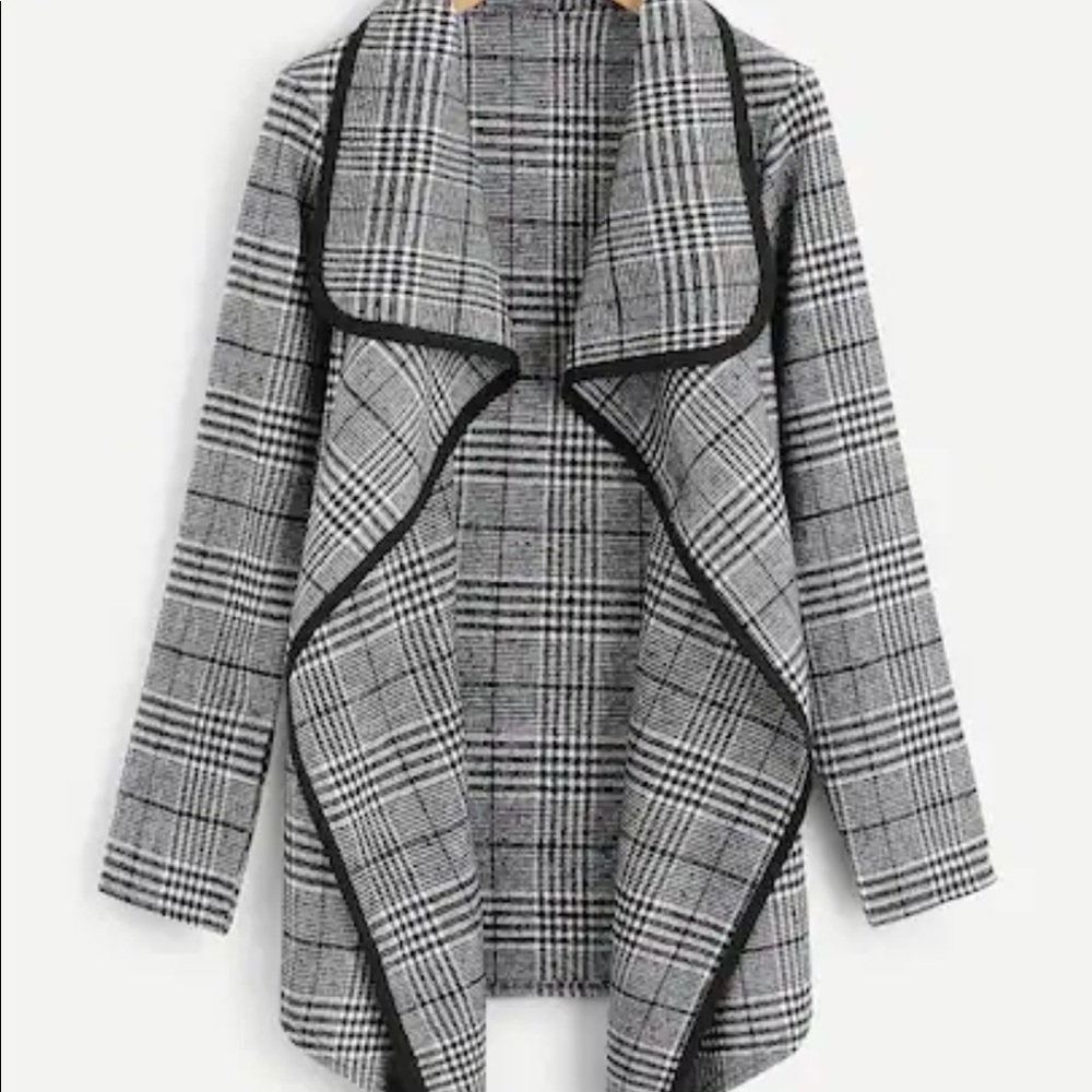🆕 Tartan waterfall sweater cardigan